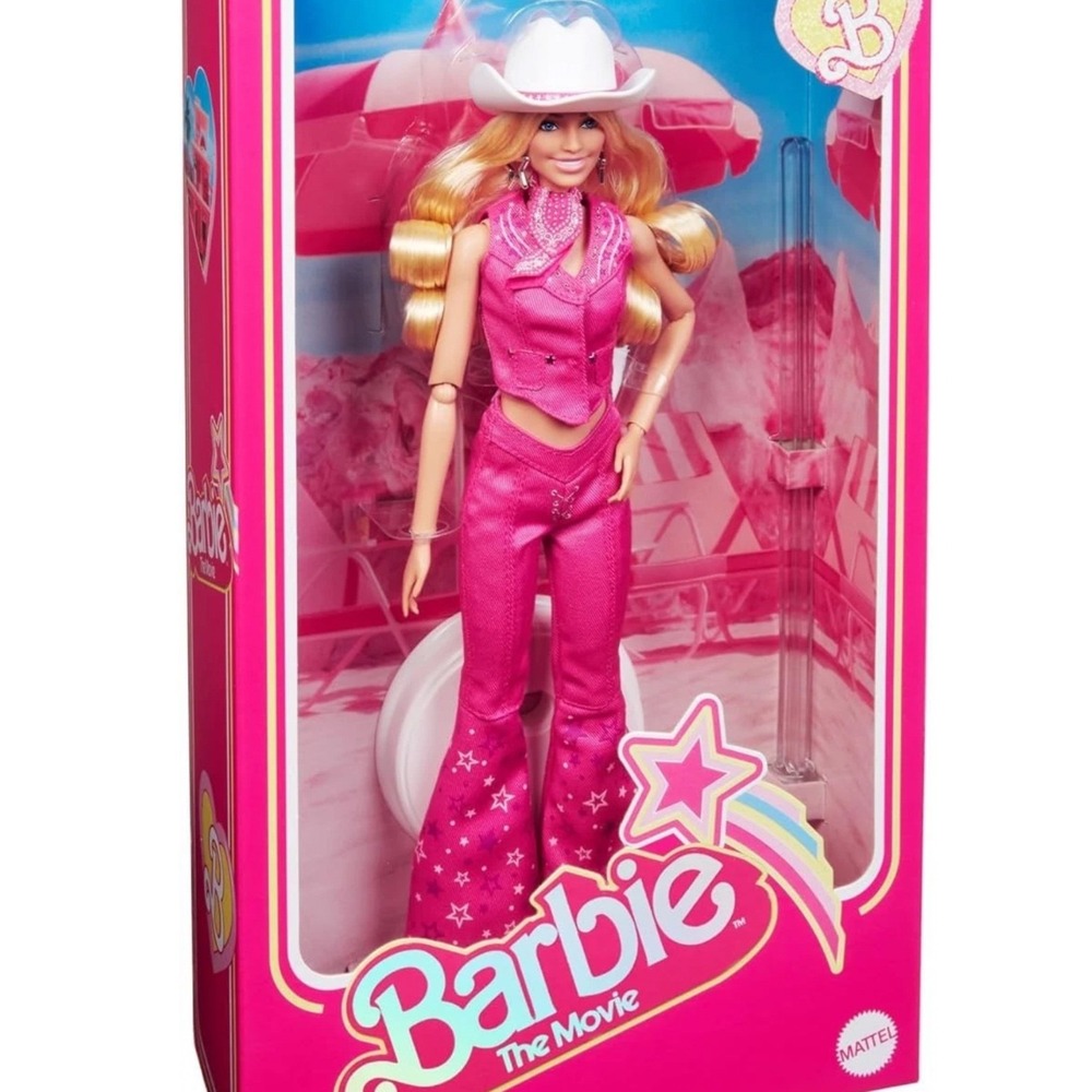 Barbie Western Star Print Vest and Bell Bottom Pants Set Kids Size M Costume